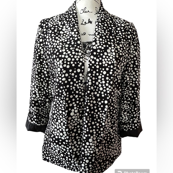 Elementz Black and White Polka Dot Blazer - Picture 1 of 5